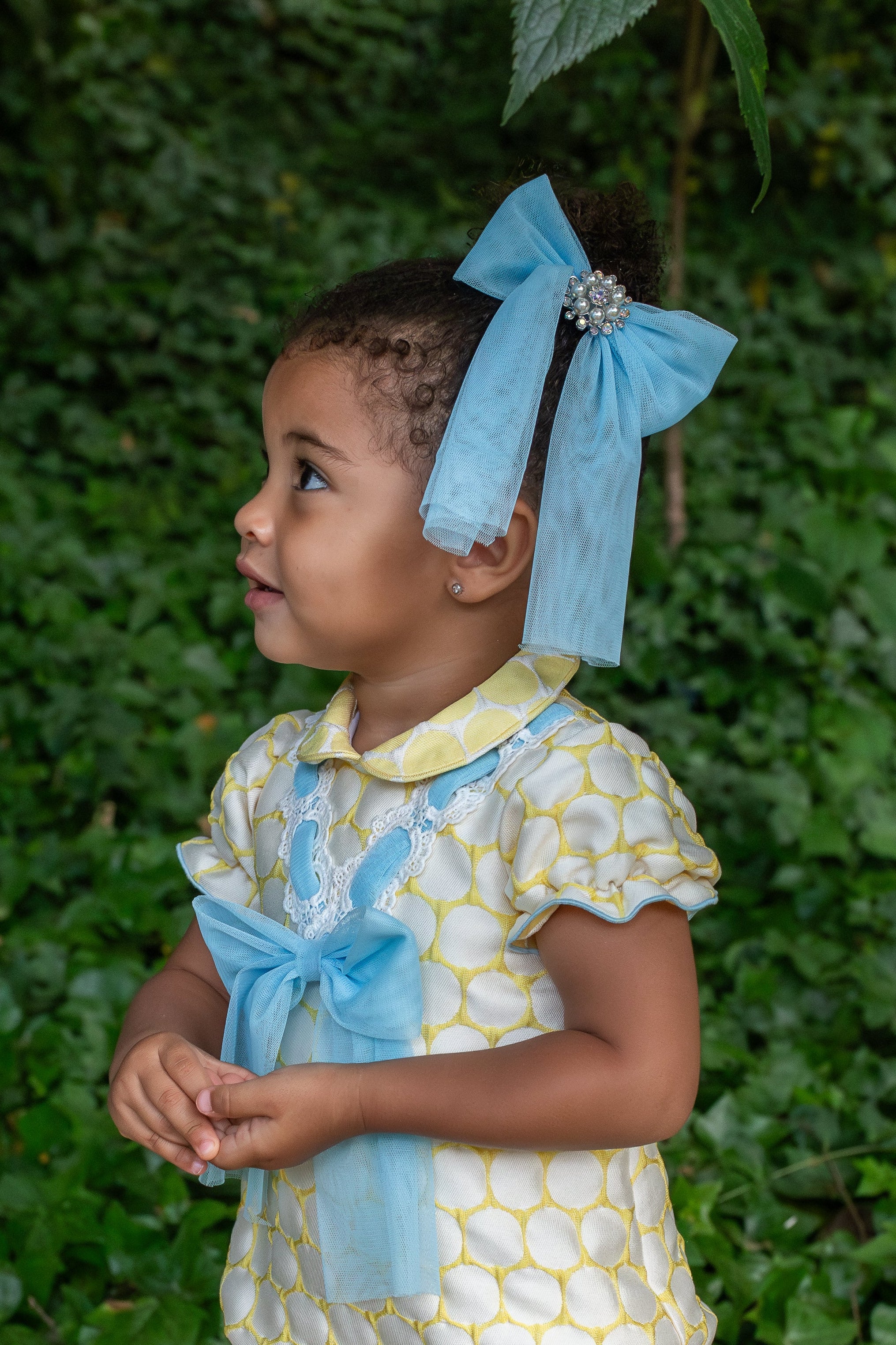 PRE ORDER NAXOS Lunares Girls Blue Tulle Hair Bow