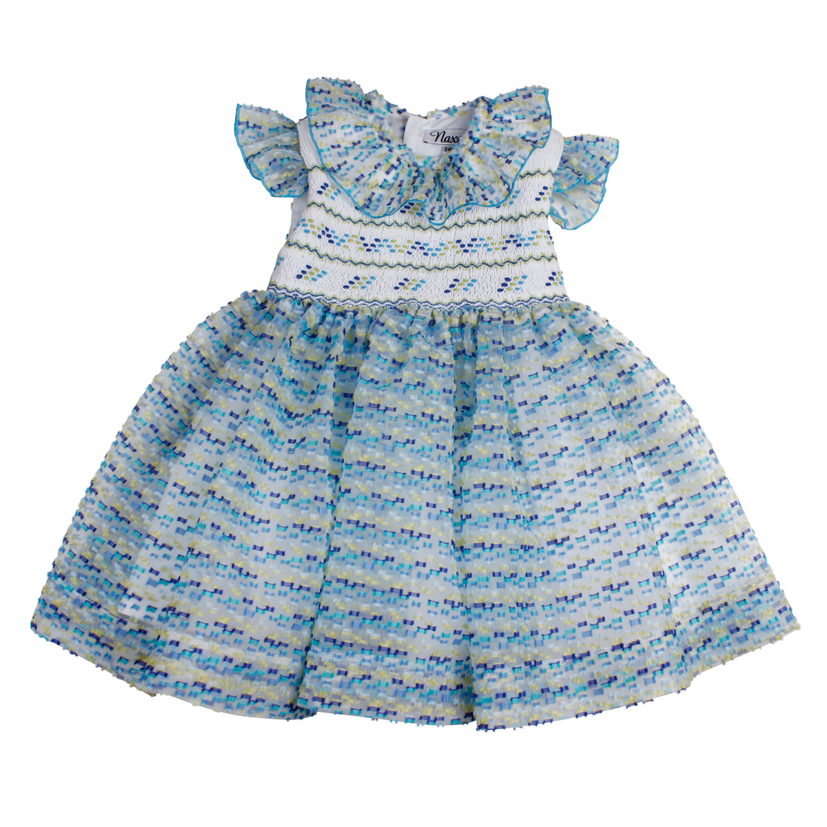 Naxos Moda Infantil Marisol Hand Smocked girls Voile Dress