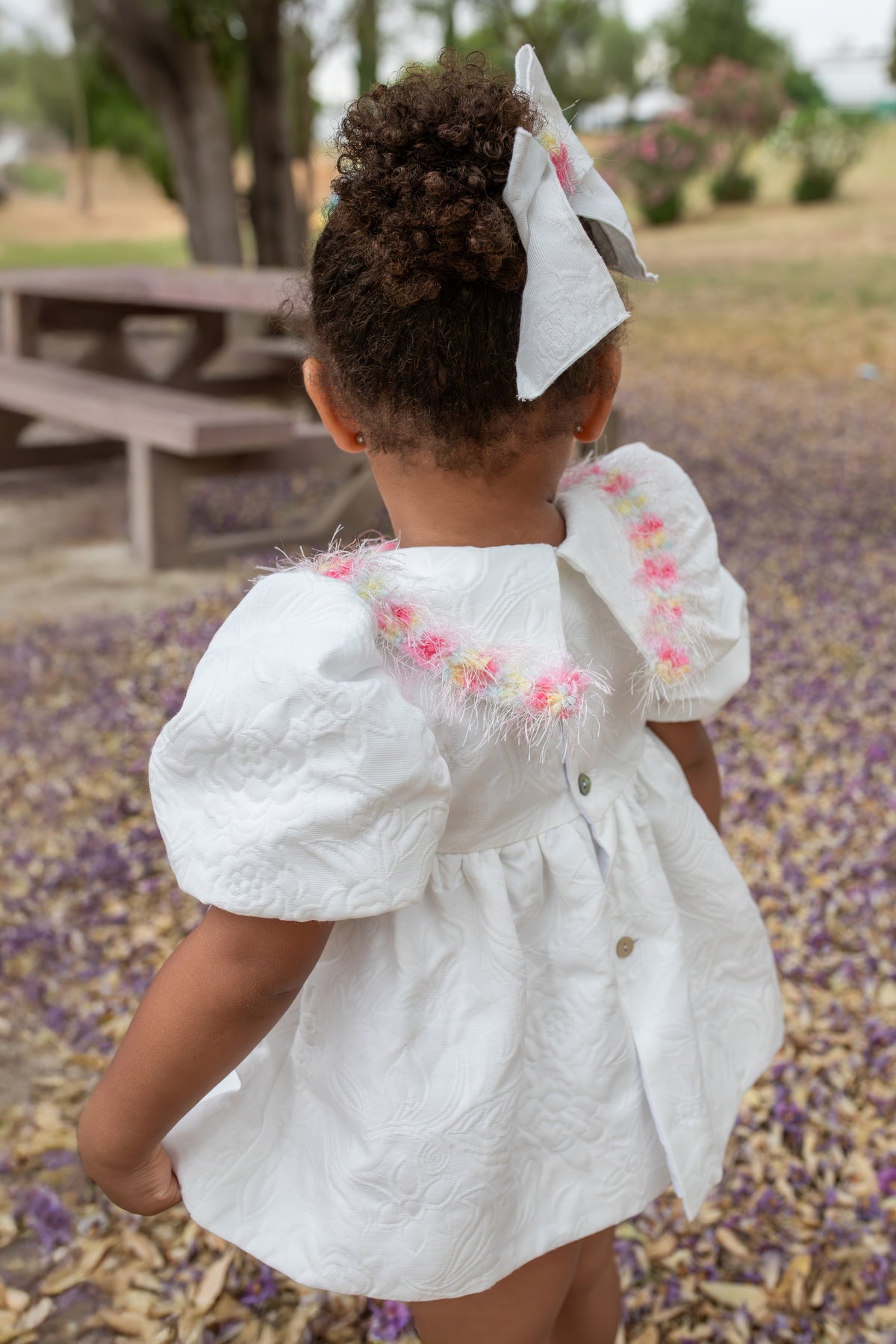 Naxos Dalia Girls White & Multicolour Dress - 7733