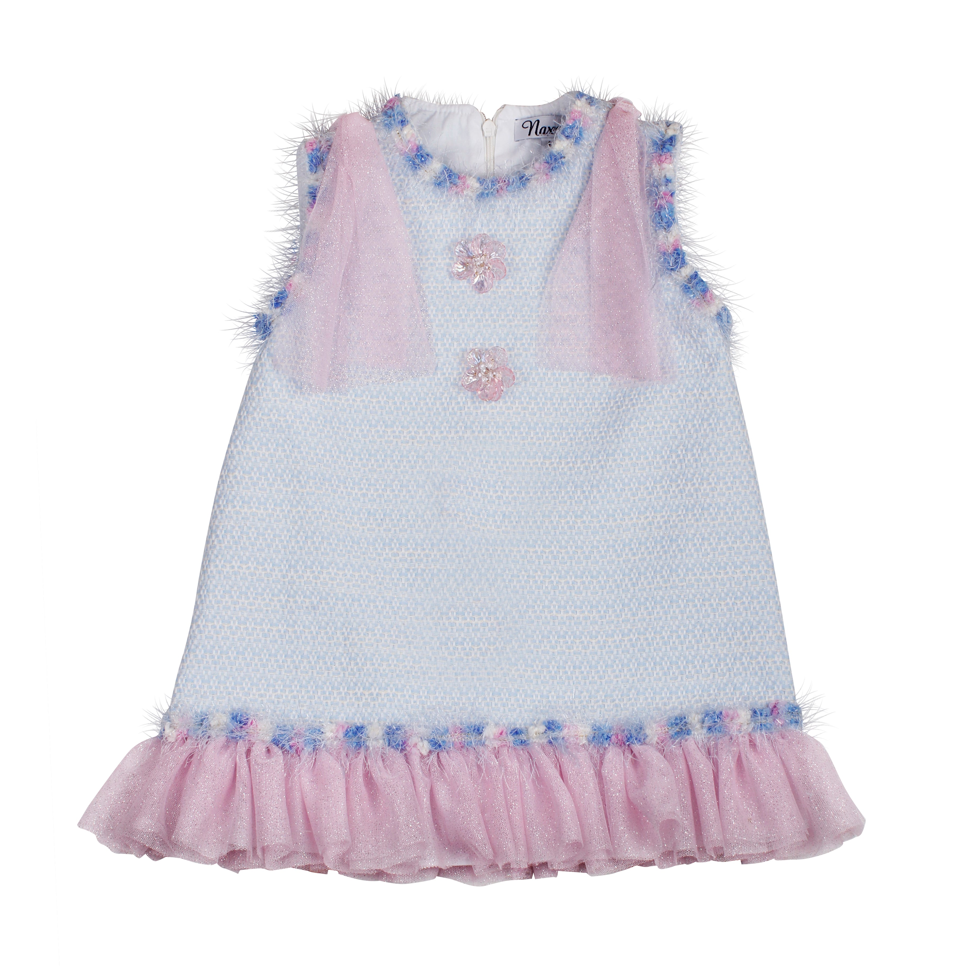 NAXOS Delfinio Girls Blue & Pink A-Line Dress - 7742
