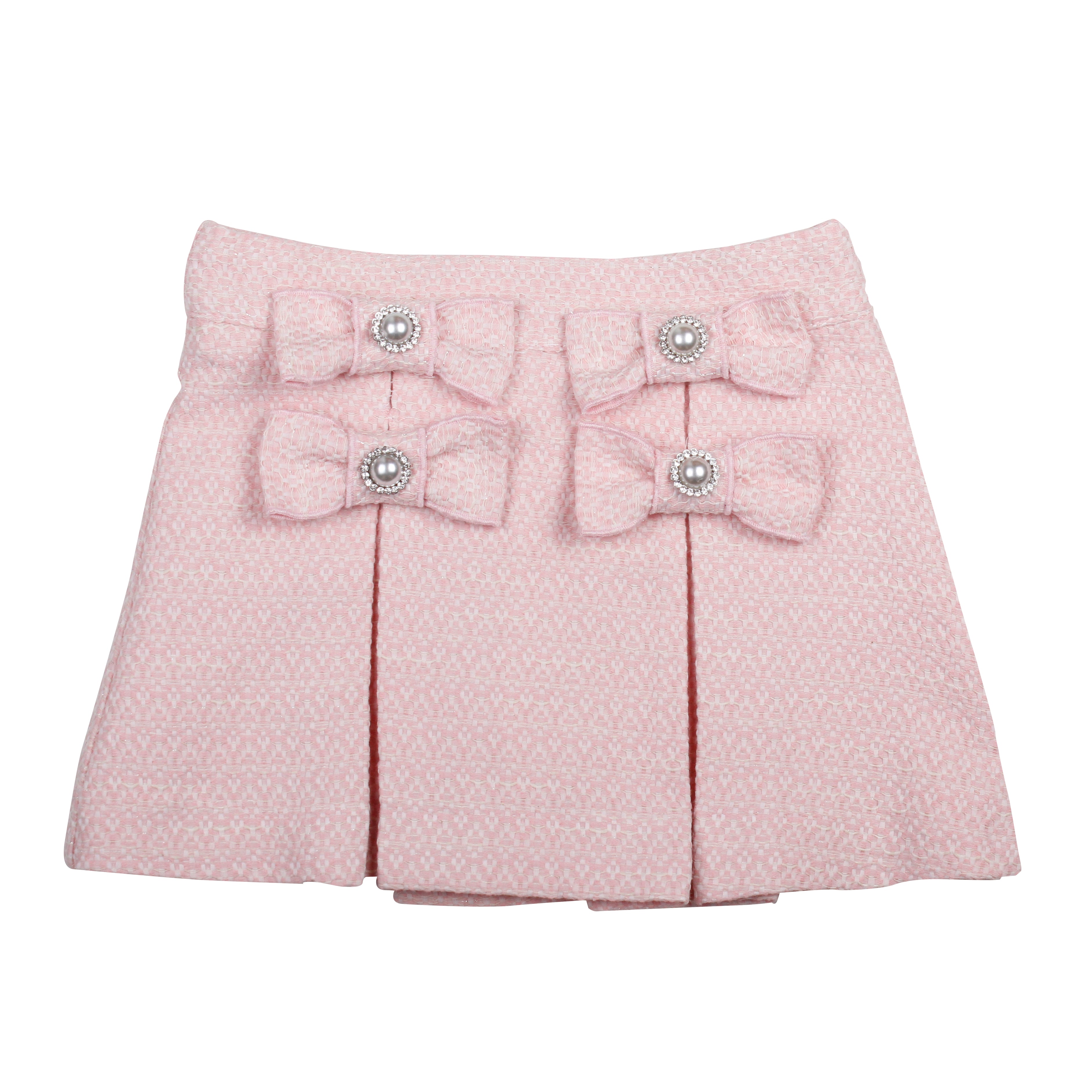 PRE ORDER NAXOS Rosalia Girls Pink Jacquard Skirt Set - 7753
