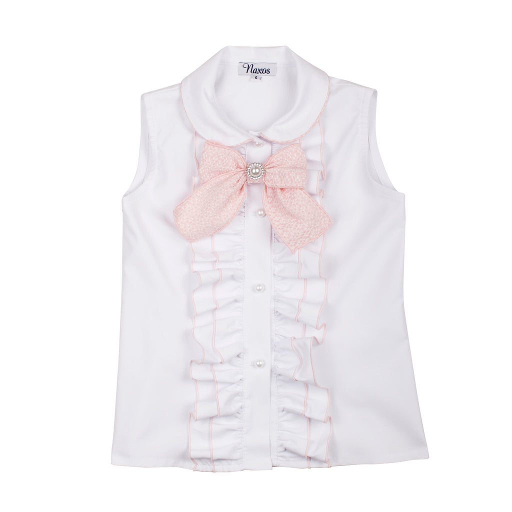 NAXOS Rosalia Girls Pink Jacquard Skirt Set - 7753