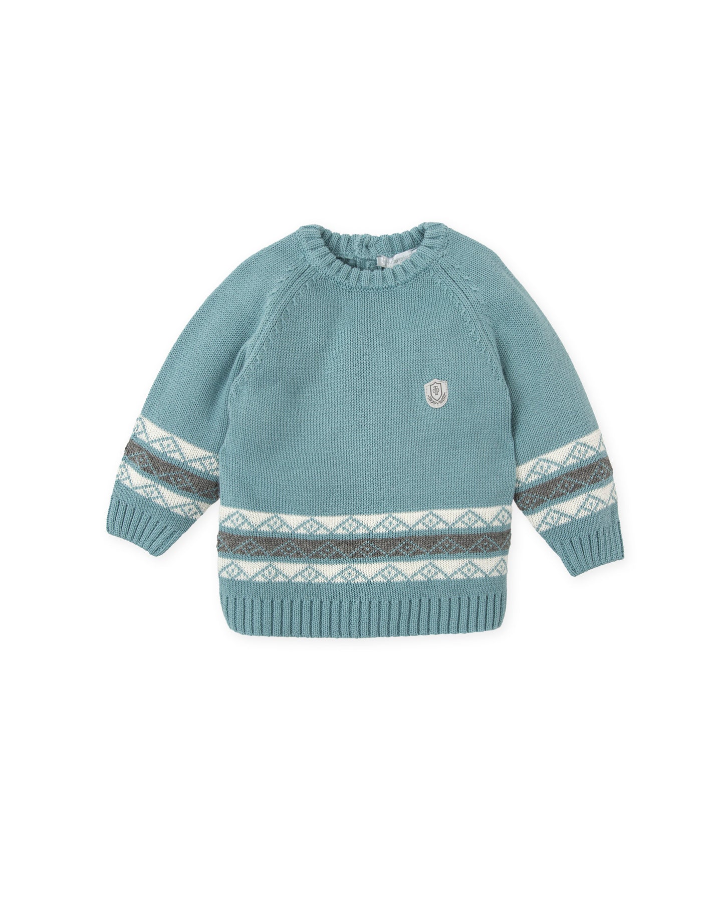 TUTTO PICCOLO AW24 Brisa Boys Sea Green & Grey Three Piece Trouser Set