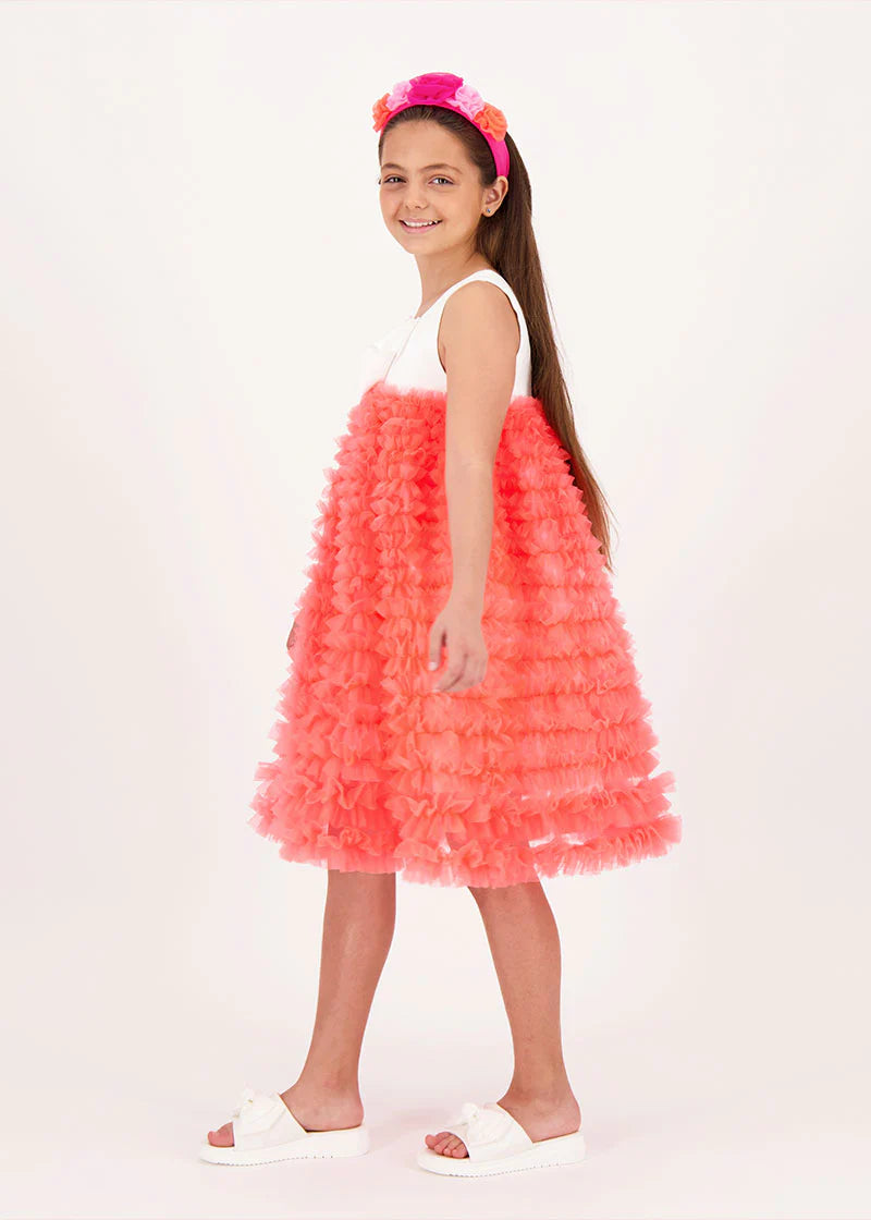 ANGELS FACE Donna Girls Neon Orange Dress