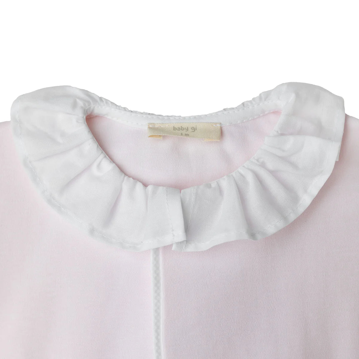 BABY GI Angel Wings Pink Girls Frill Collar Cotton Babygrow