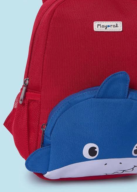 MAYORAL Boys Red Shark Backpack - 19435