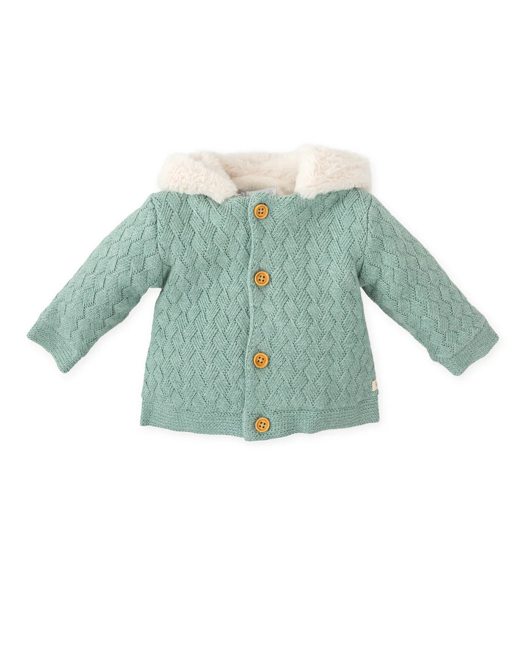 AW25 TUTTO PICCOLO Boys Green & Grey Short Set with Knitted Jacket