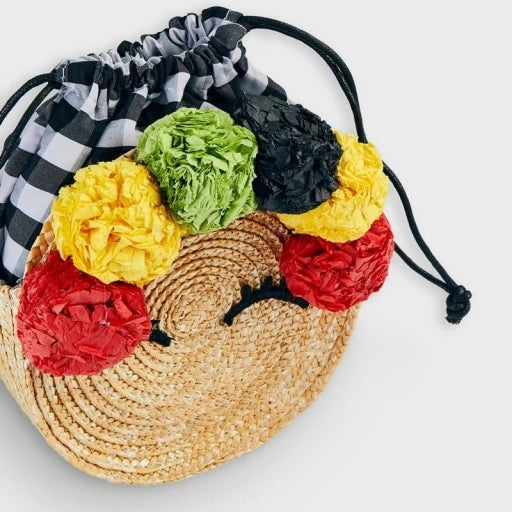 MAYORAL Girls Pom Pom Basket Bag - CLEARANCE SALE