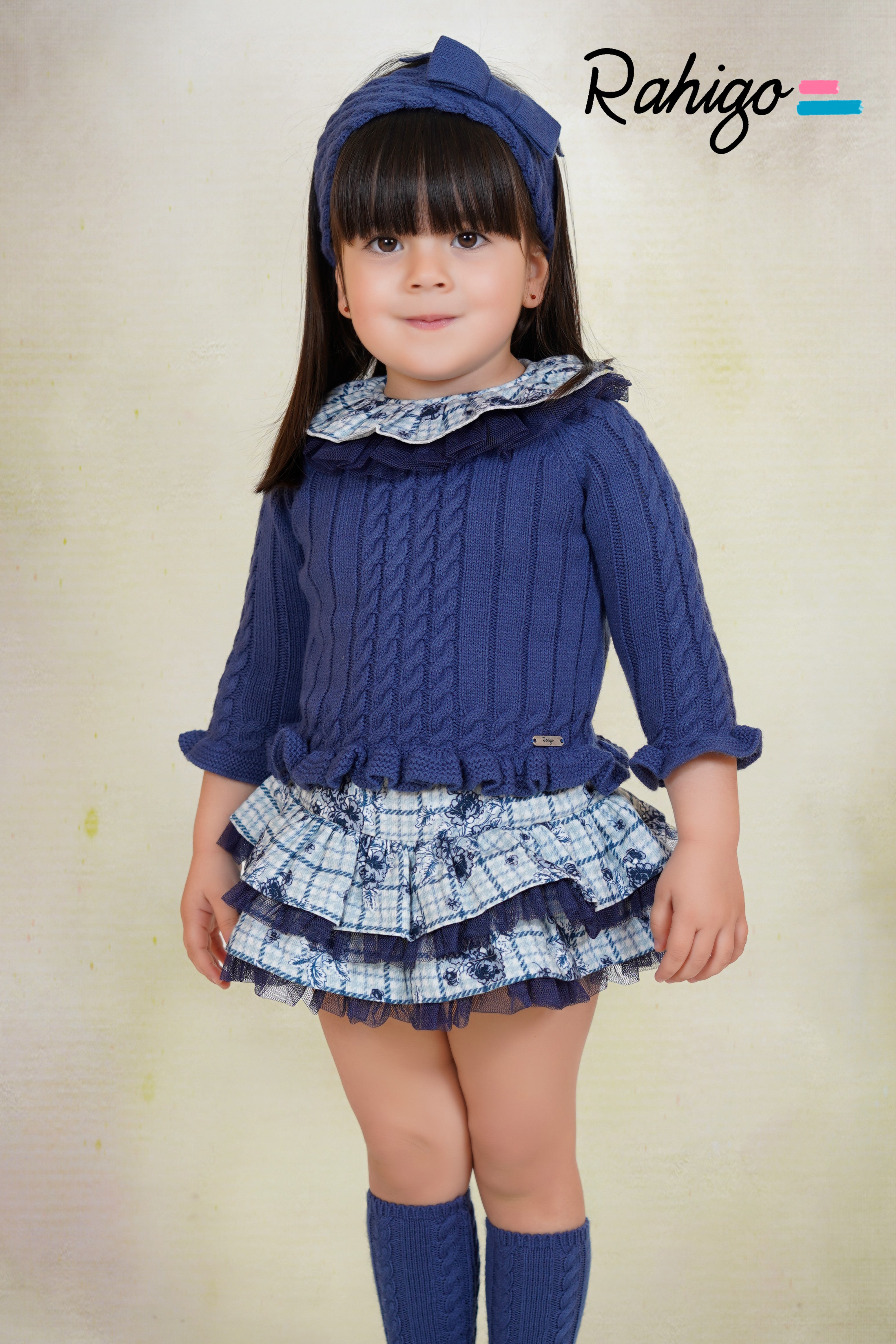 RAHIGO Oxford Blue Girls Skort Set - 26264