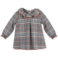 CALAMARO Tietar Girls Navy & Orange Check A-Line Dress