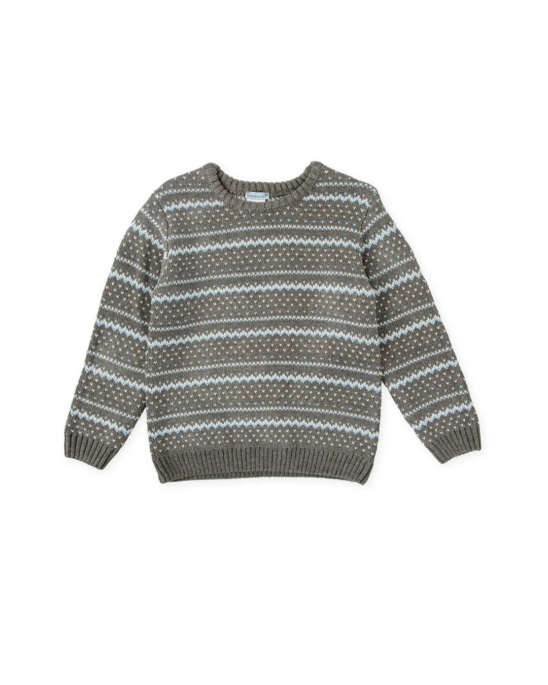 TUTTO PICCOLO Boys Grey & Blue Trouser Set with Jumper