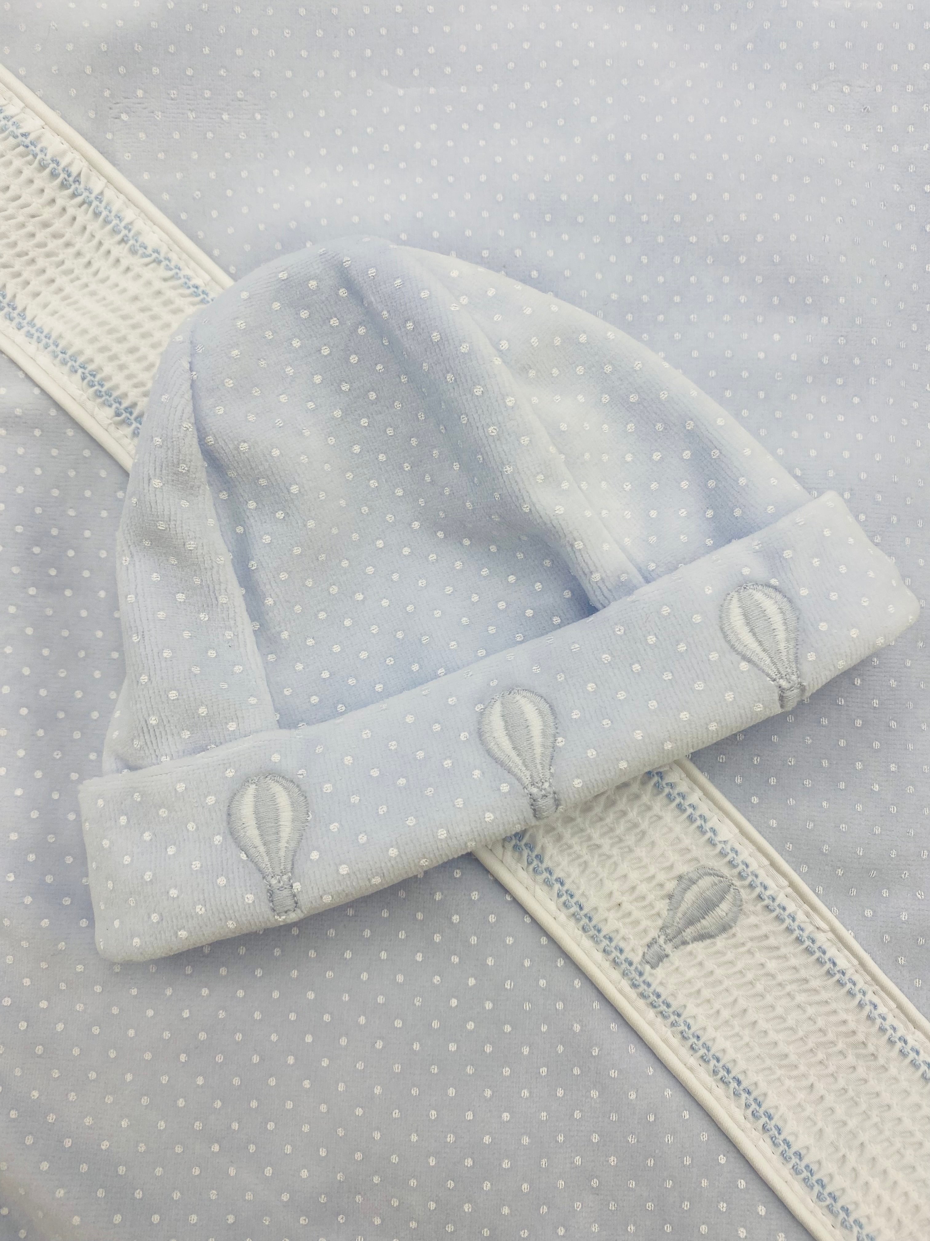 AW25 DEOLINDA Magic Boys Blue Velour Balloon Hat - 25G03