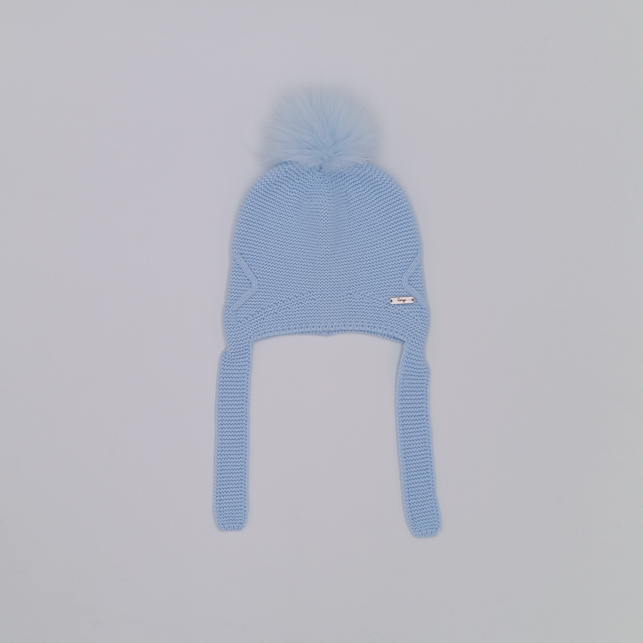 PRE-ORDER RAHIGO Baby Blue Boys Pom Pom Hat with Ear Flaps