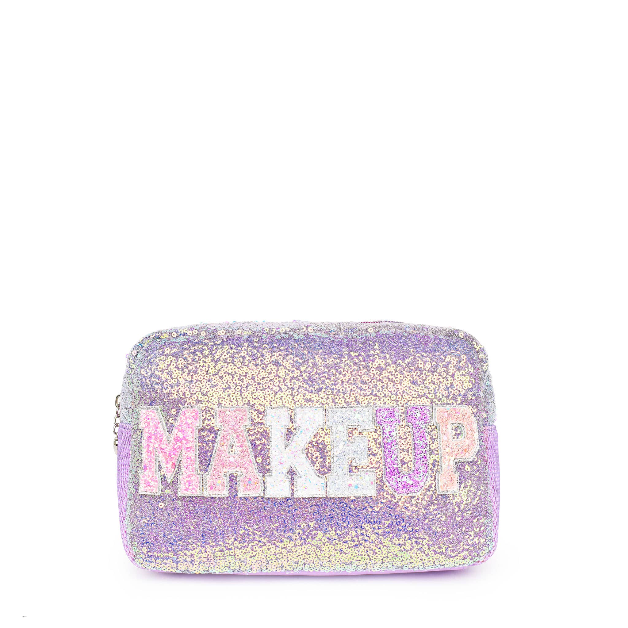 OMG Accessories Makeup lavender sequin pouch