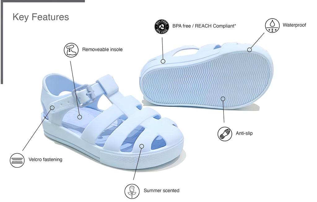 MARENA Monaco Girls Clear & Pink Jelly Shoes - CLEARANCE SALE