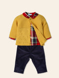 MAC ILUSION Arropar Boys Tartan Trouser Set with Cardigan