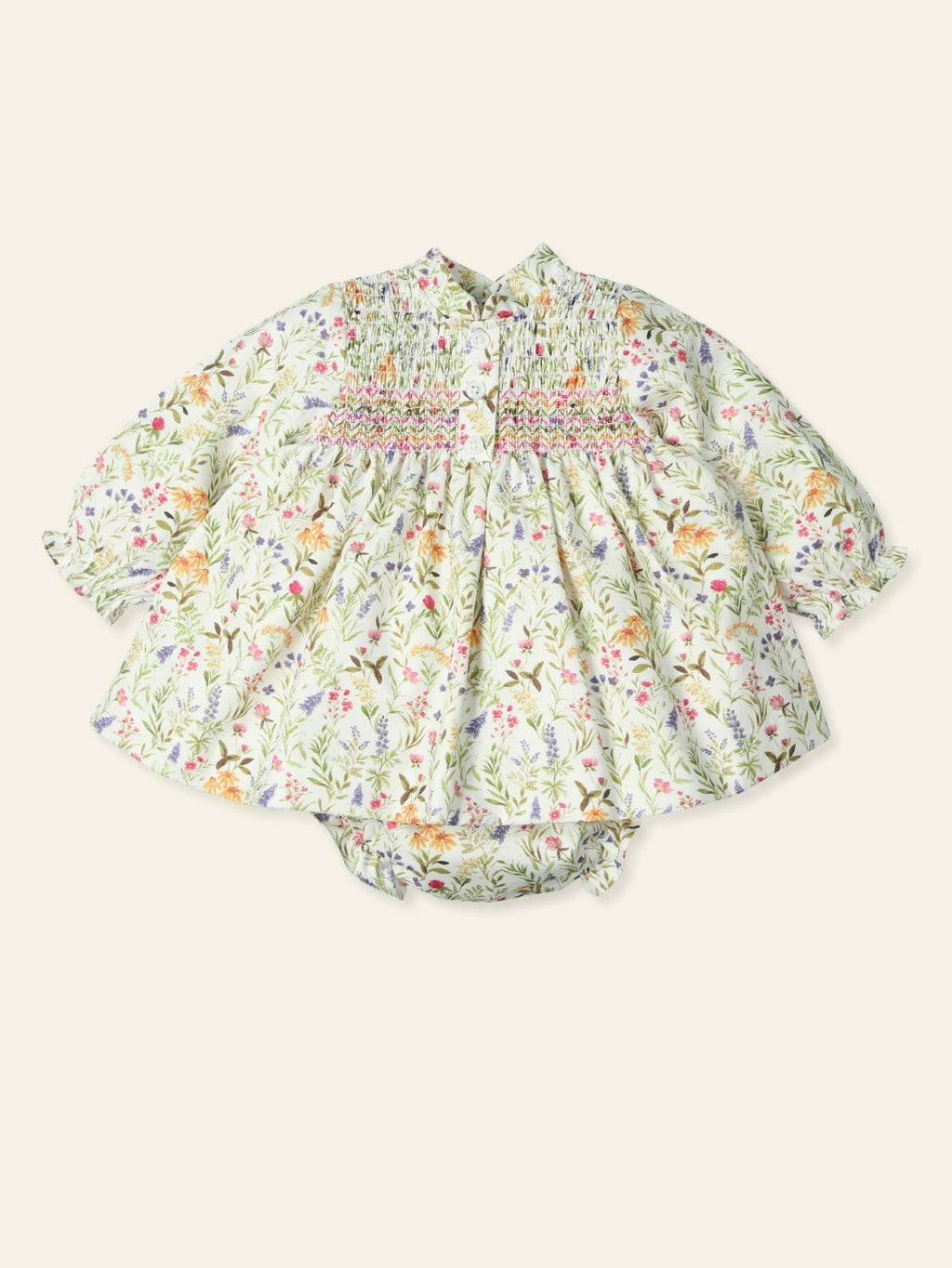 MAC ILUSION Disfrutar Girls Pink Floral Dress & Knickers