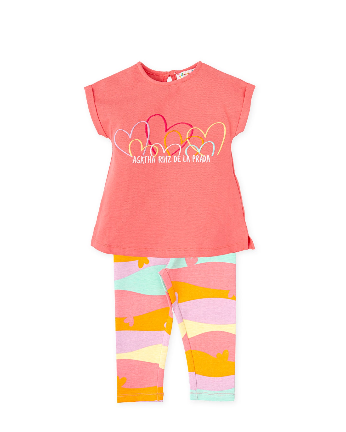 AGATHA RUIZ DE LA PRADA SS25 Lavanda Girls Multicolour Leggings Set