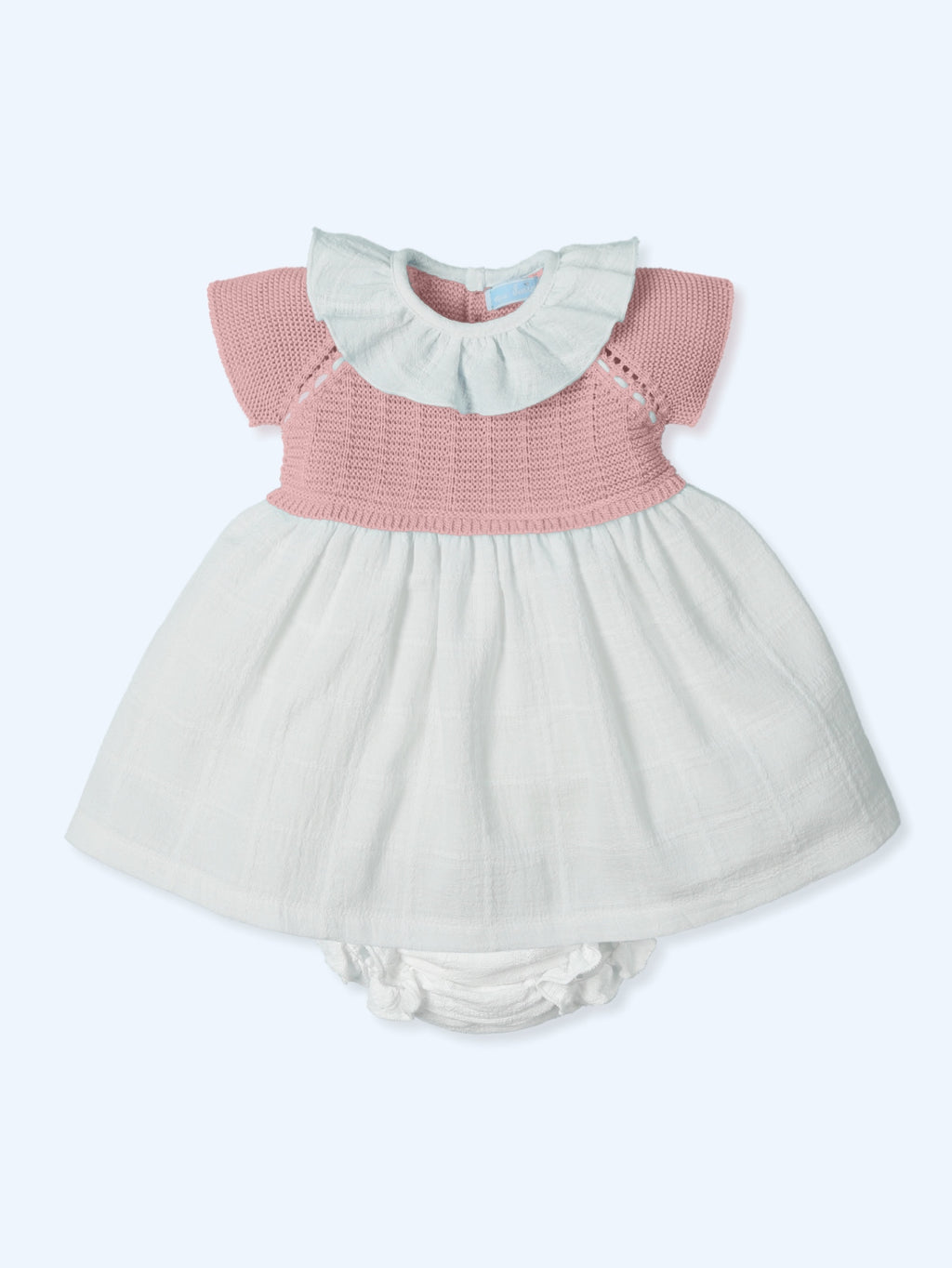 MAC ILUSION Blossom Pink & White Girls Dress & Knickers - 9706