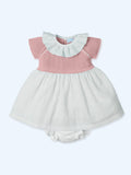 MAC ILUSION Blossom Pink & White Girls Dress & Knickers - 9706