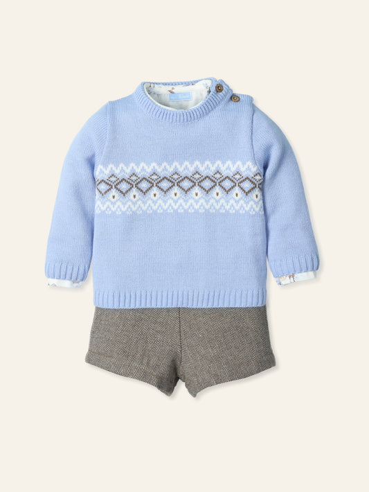 AW25 MAC ILUSION Cielo Invernal Boys Short set with Jumper - 9902