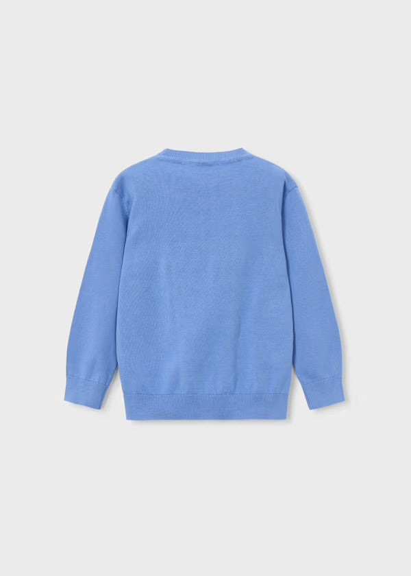 MAYORAL Boys Capri Blue Crew Neck Jumper - 311