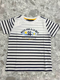 WEEKEND A LA MER Boys Sketch Navy Stripe T-Shirt