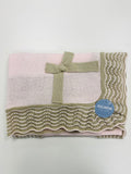 JULIANA Azahar Girls Pink & Beige Bow Knitted Blanket 