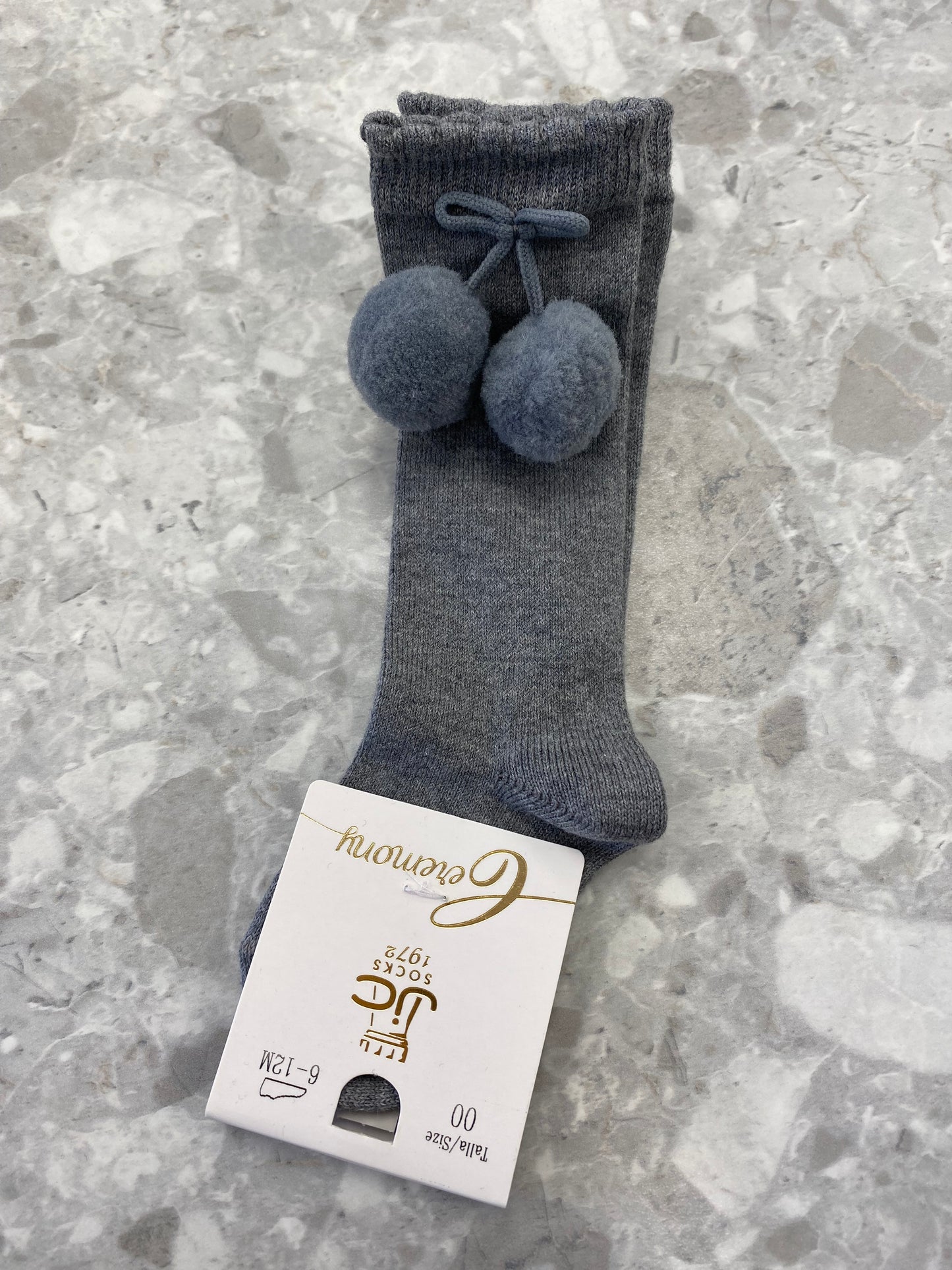 JC CASTELLA Pom Pom Socks - Grey