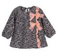 AW25 CALAMARO Lips Girls Grey & Pink Tweed A-Line Dress - 21319