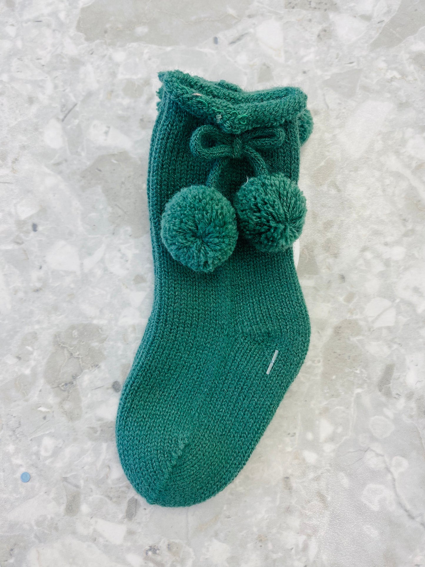 AW25 JULIANA Sinfonia Green Pom Pom Socks - 520