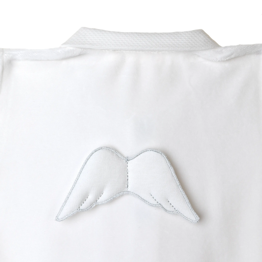 BABY GI Angel Wings White Unisex Peter Pan Collar Cotton Babygrow