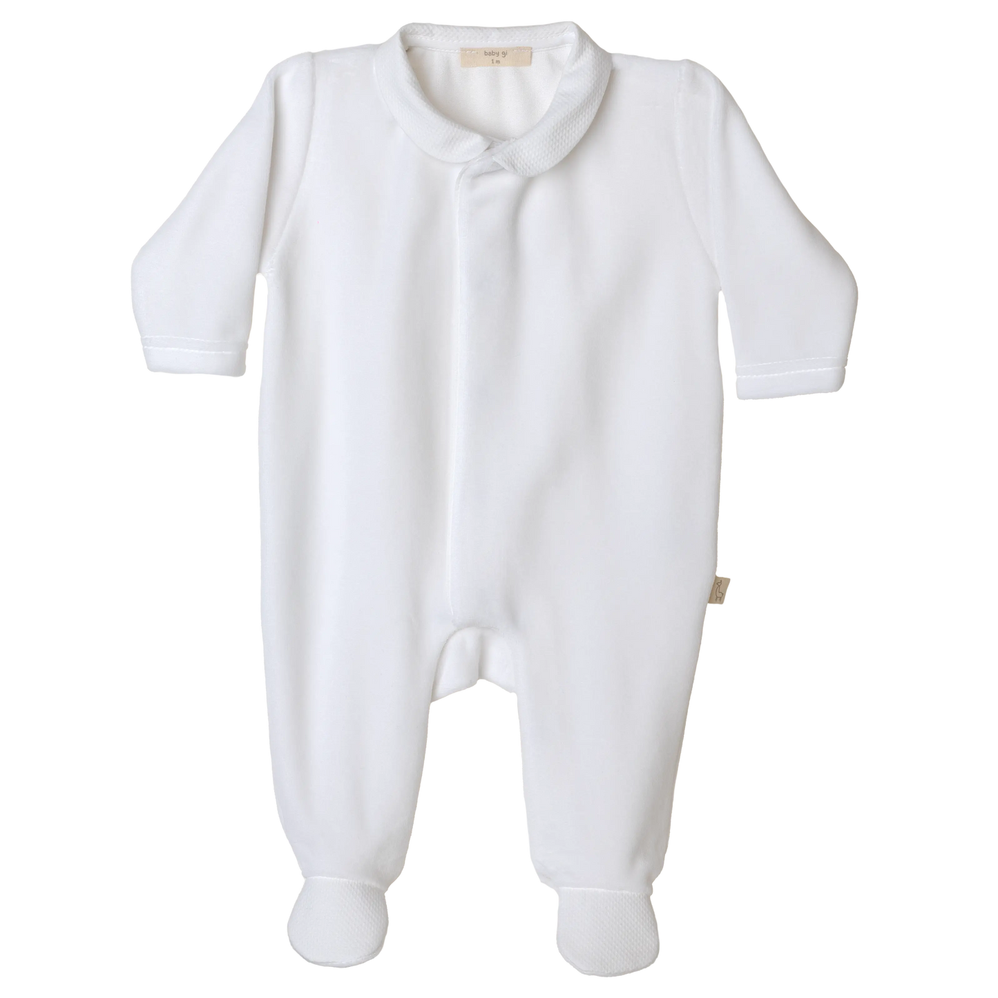 BABY GI Angel Wings White Unisex Peter Pan Collar Cotton Babygrow