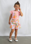 MAYORAL Girls Blossom Multicolour Floral Shorts Set - 3907