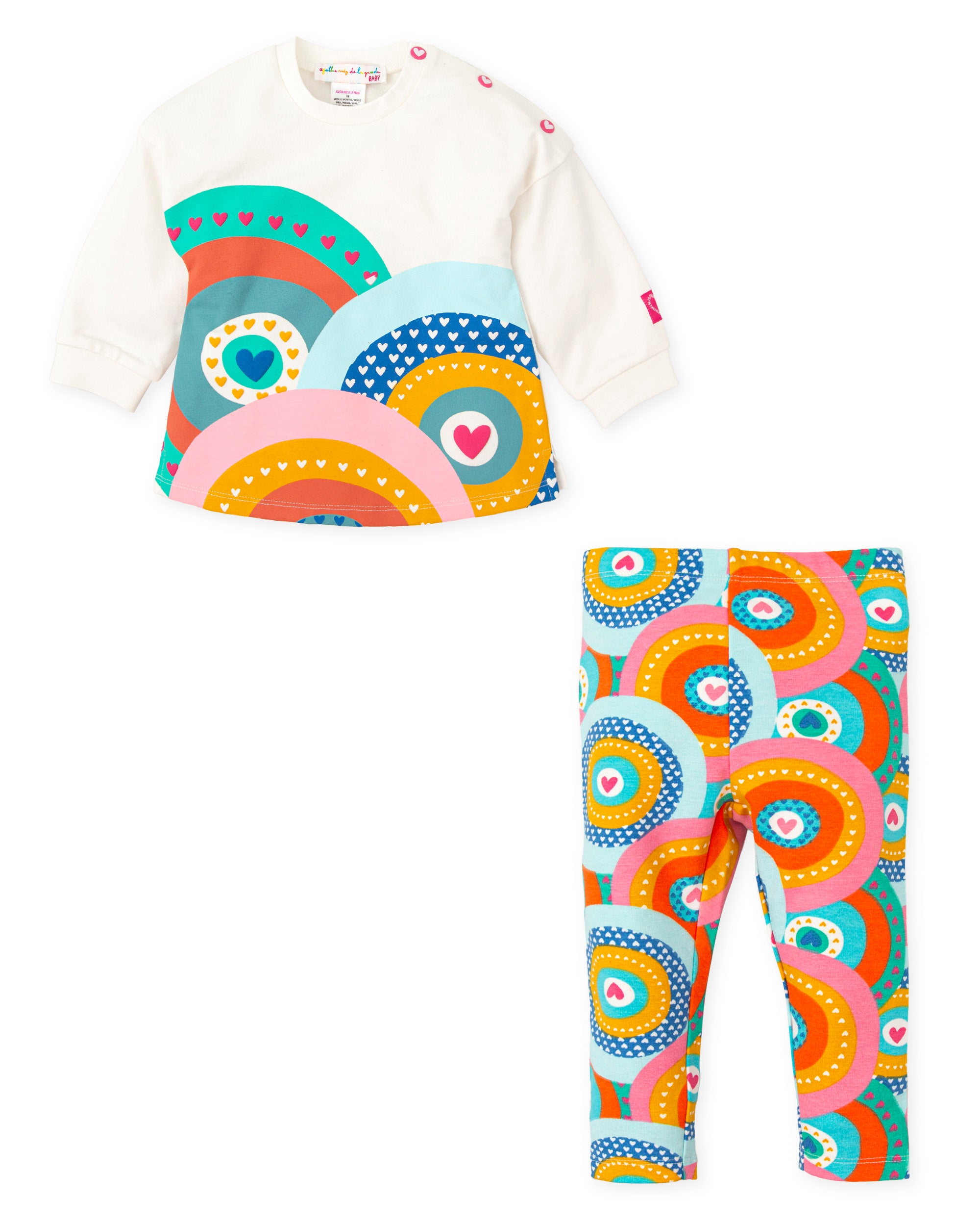 AGATHA RUIZ DE LA PRADA AW24 Balls Girls Multicolour Leggings Set - CLEARANCE SALE