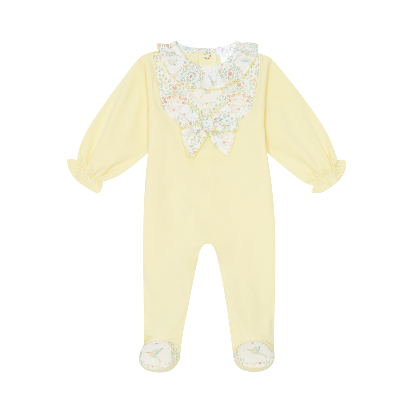 DEOLINDA SS25 Miami Lemon Floral Girls Babygrow - 25113