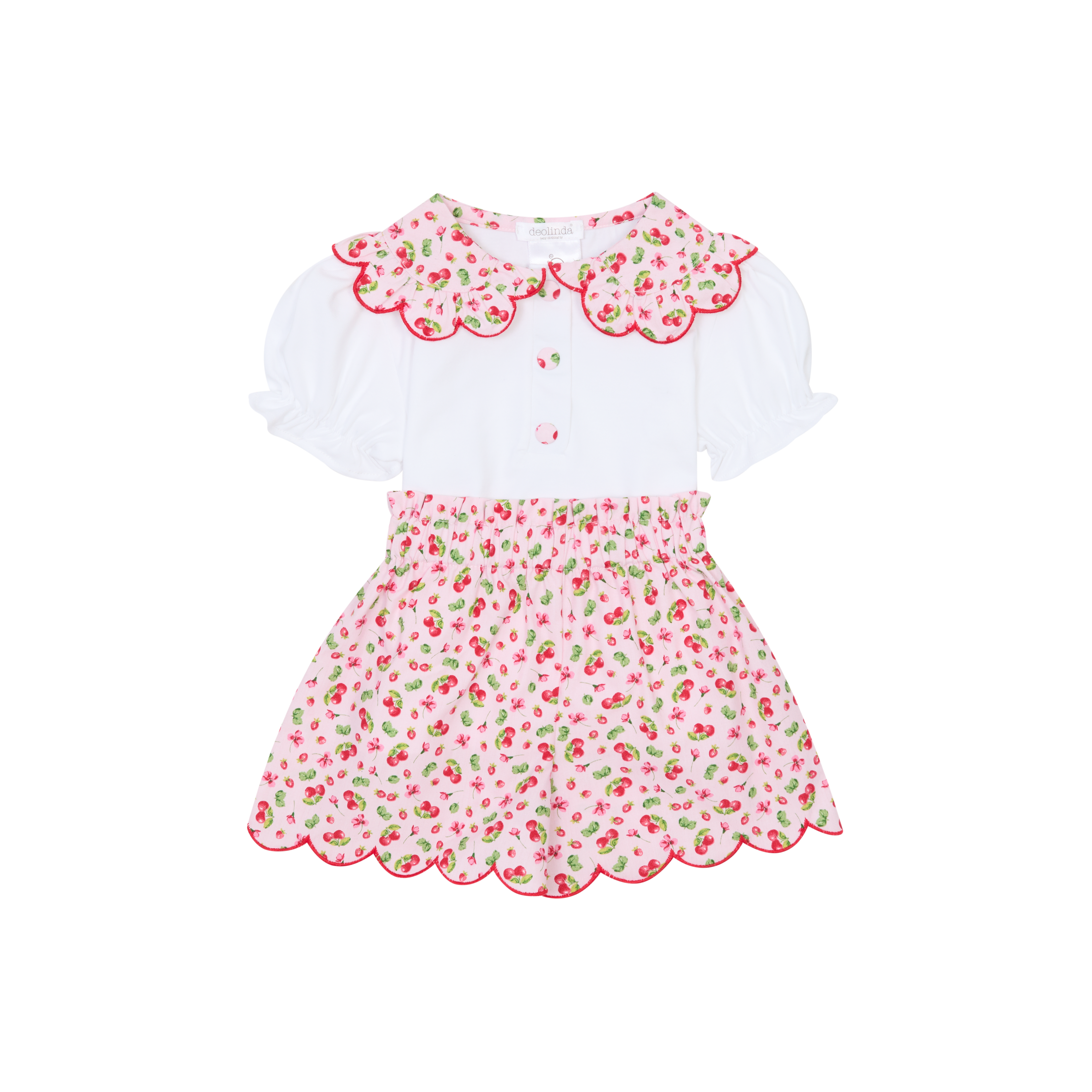 DEOLINDA SS25 Fresh Girls Cherry Print Short Set - 25821