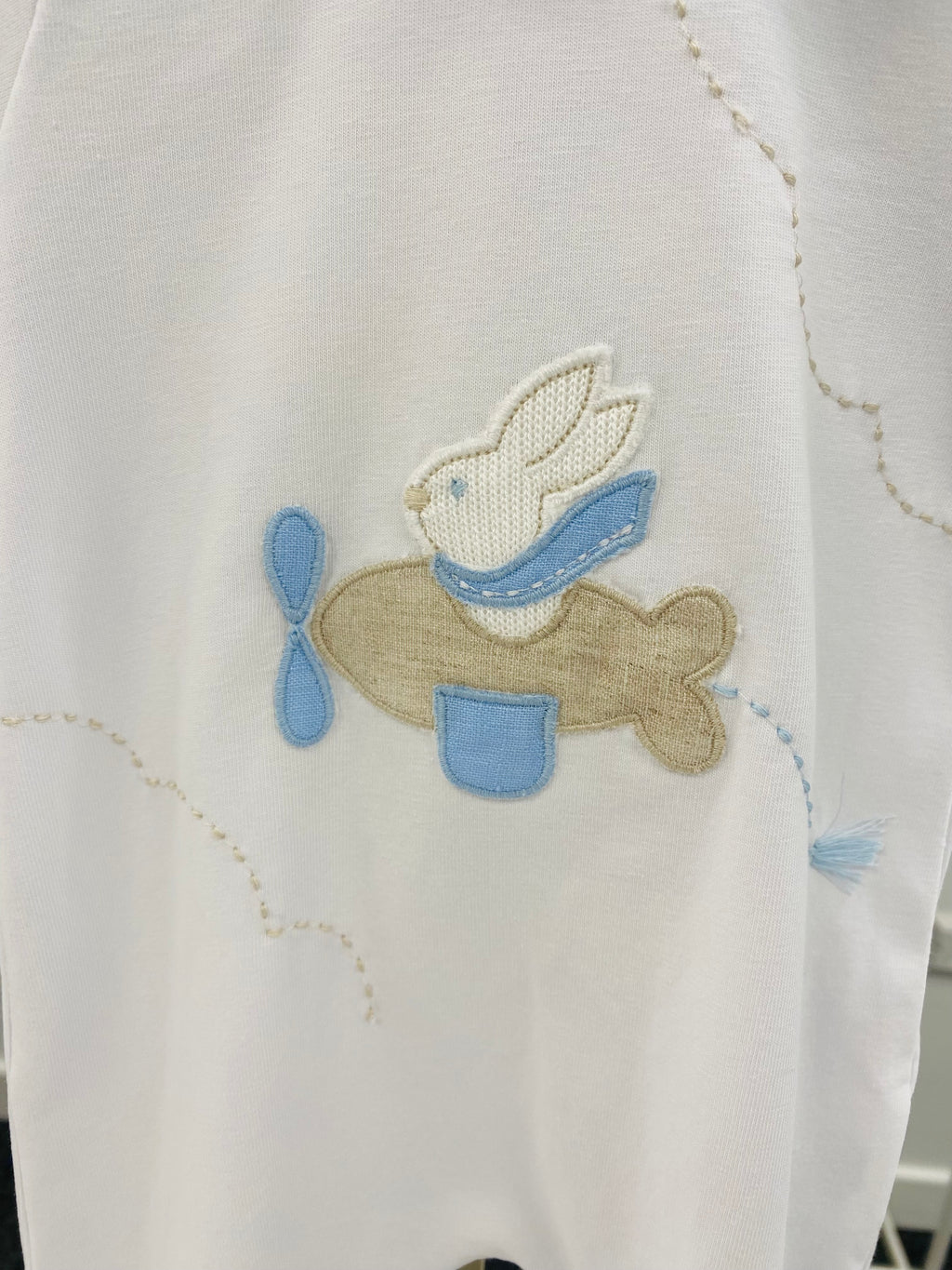 BIMBALO Boys Blue Aeroplane Babygrow & Blanket
