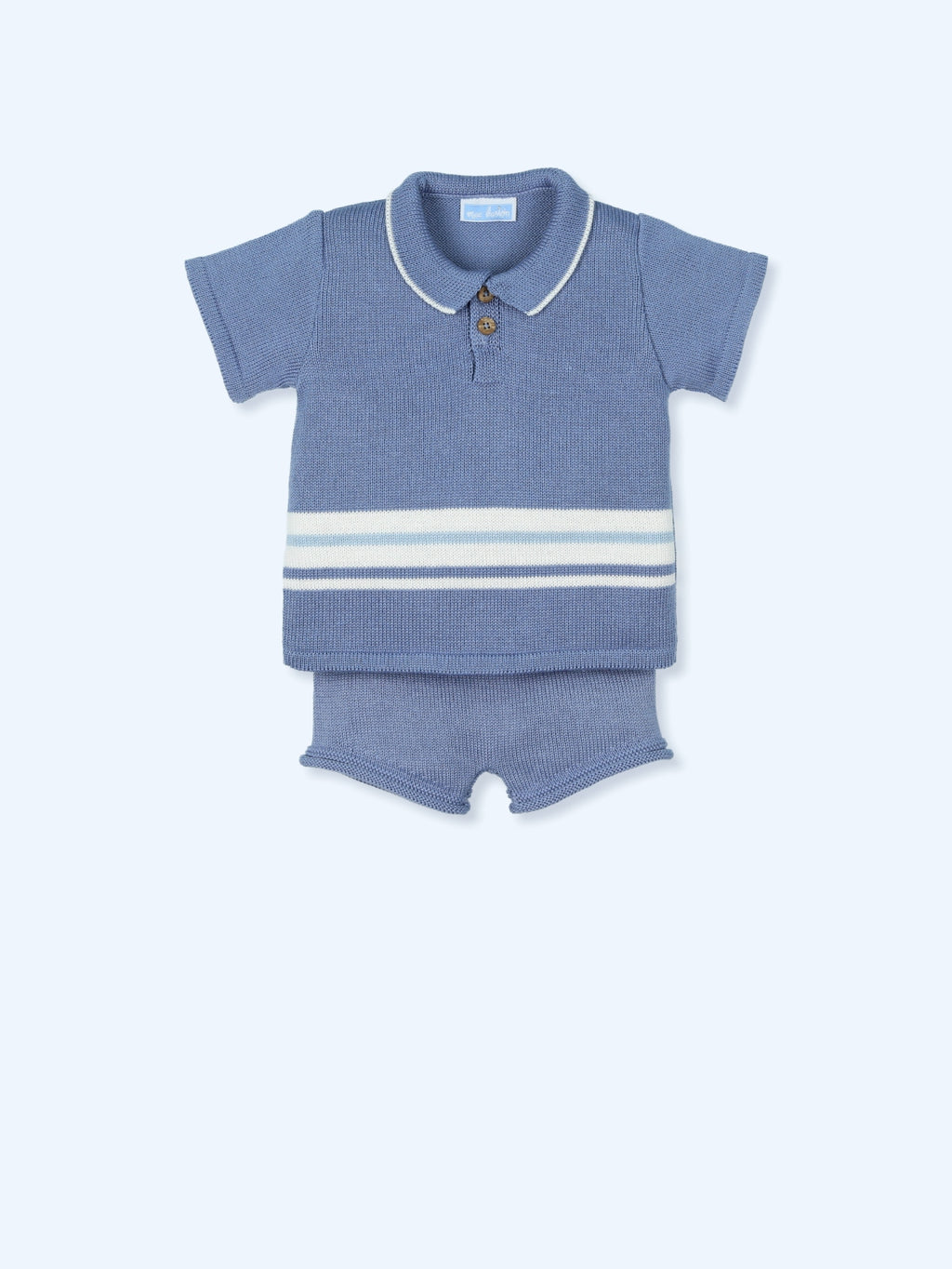 MAC ILUSION Provenza Blue Boys Knitted Short Set - 9624