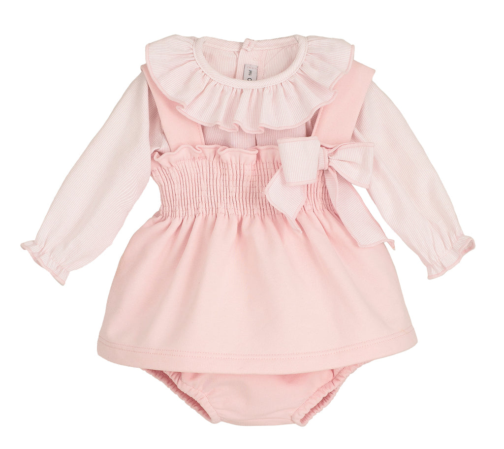 AW25 CALAMARO Labeche Girls Pink Dress & Knickers - 22091