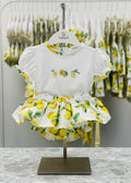 DEOLINDA Sorrento Girls Lemon Print Jam Pant Set - 26604