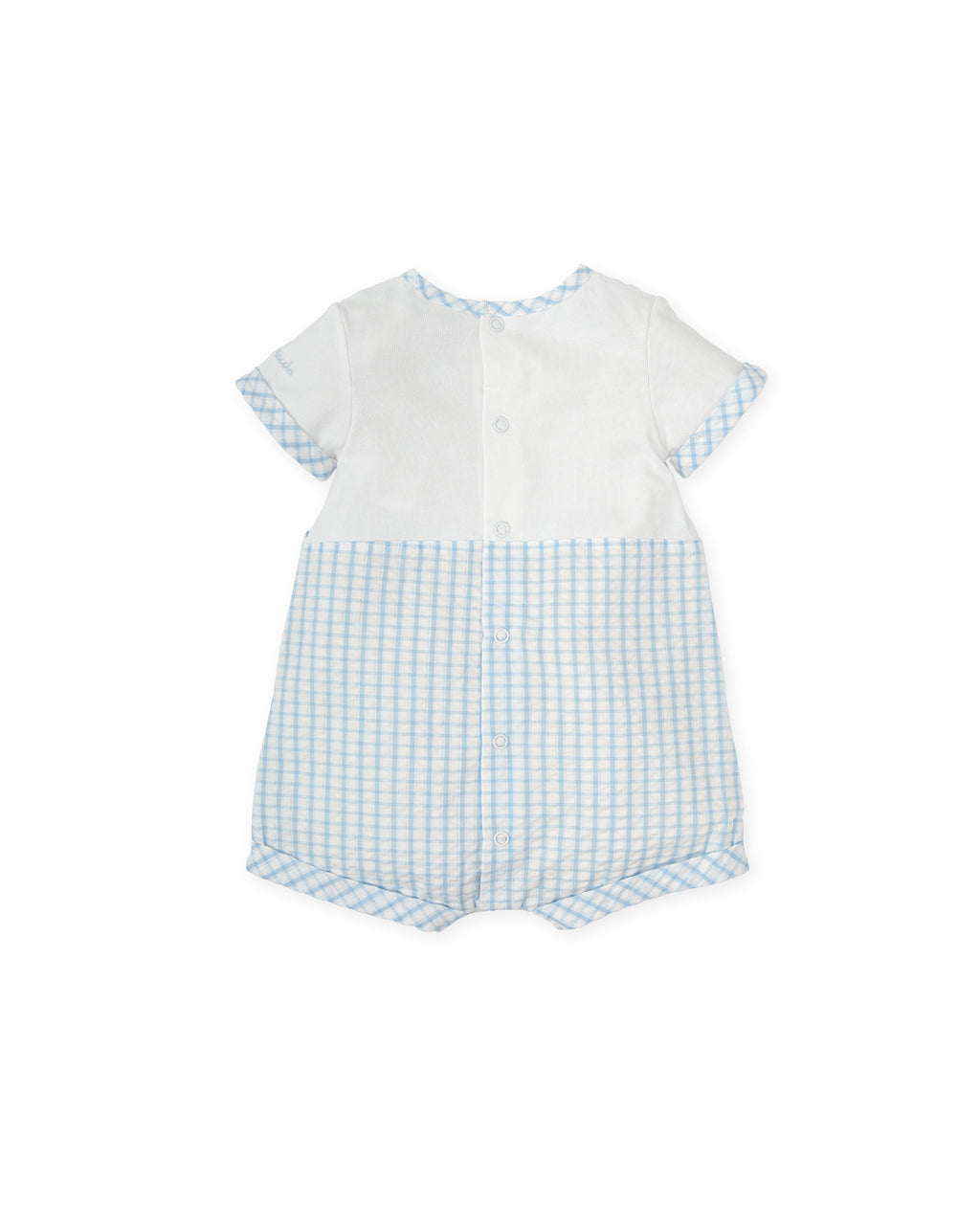 TUTTO PICCOLO SS25 Atenas Boys Blue & White Romper