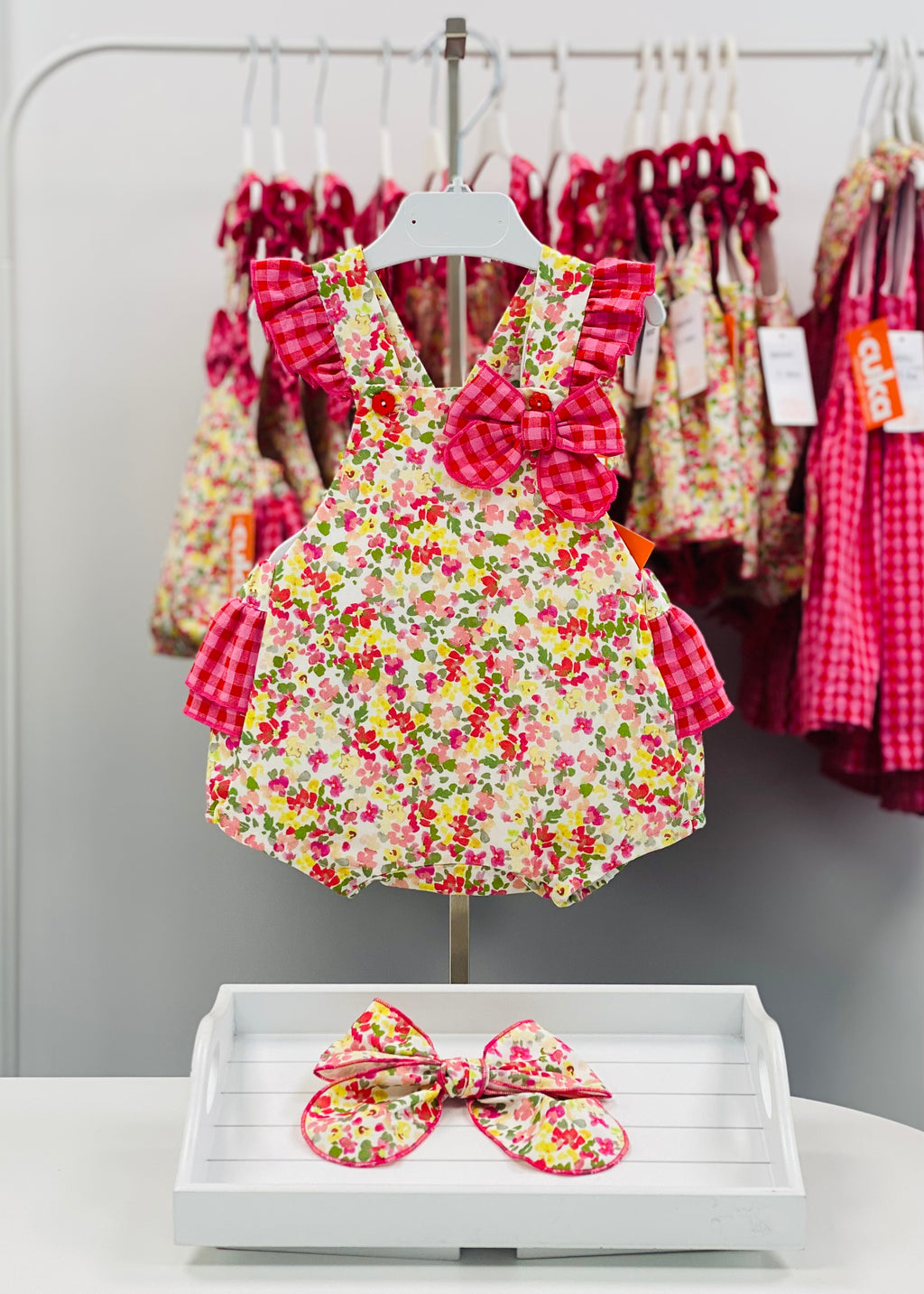 CUKA Flores Girls Multicolour Floral Romper - 86041