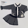 RAHIGO Navy & Cream Girls Three Piece Skort Set - 26215