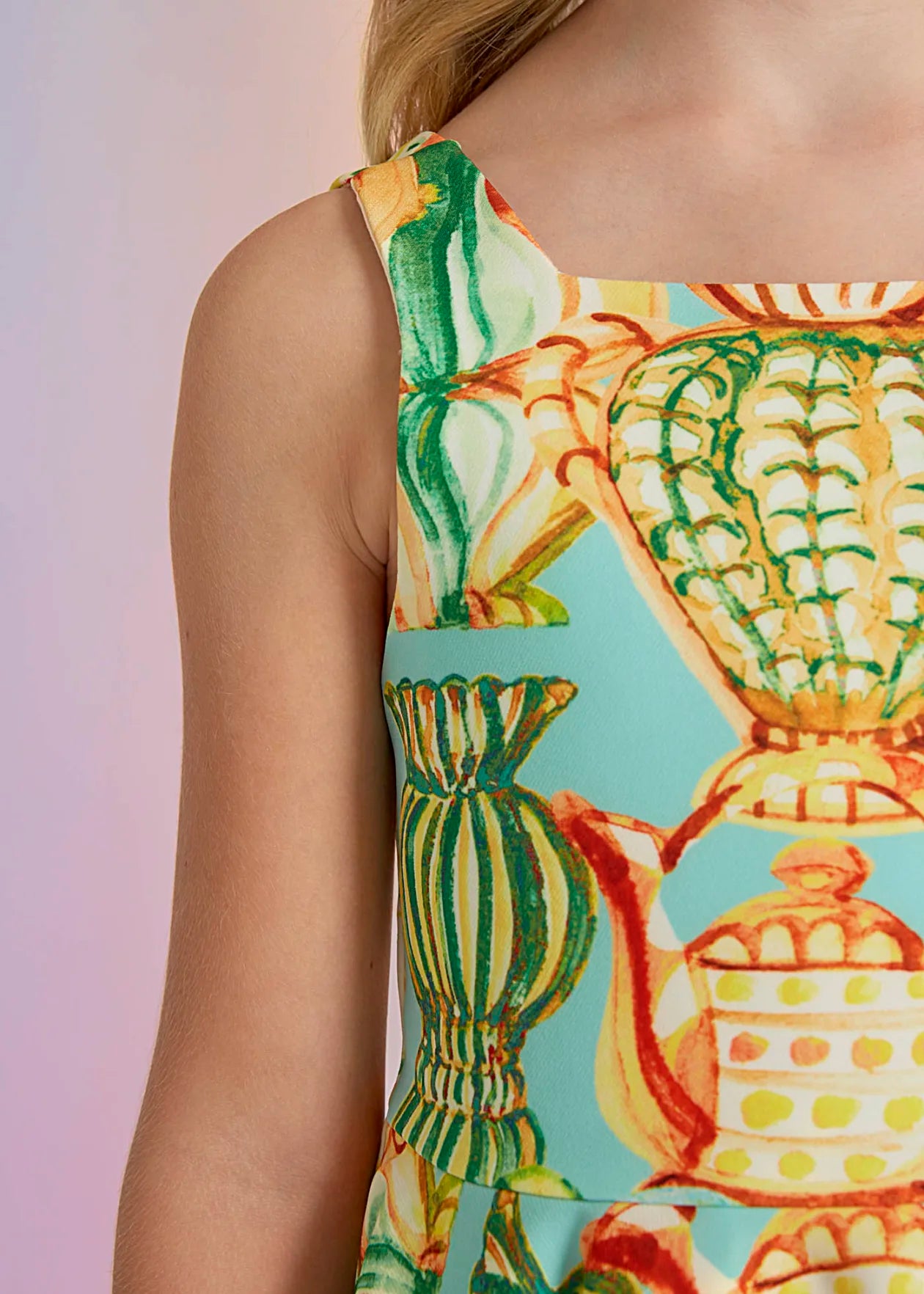ABEL & LULA SS23 Girls Limon Print Crepe Dress - CLEARANCE SALE