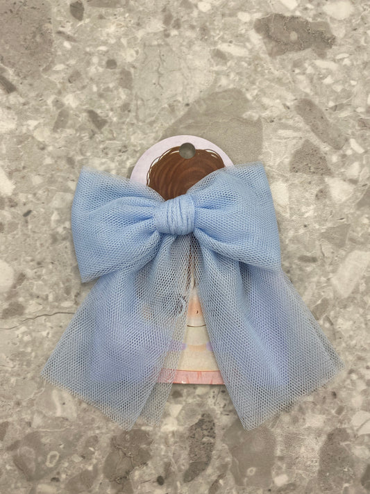 RAHIGO Blue Girls Tulle Bow Hair Clip