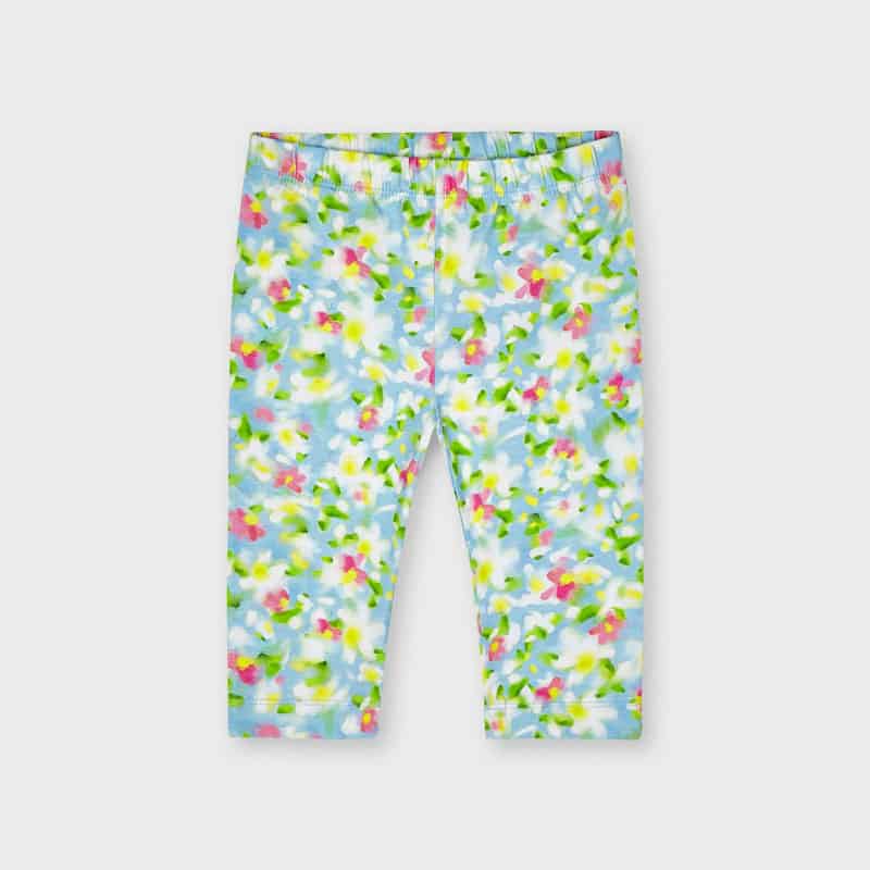 MAYORAL Girls Floral Print Cropped Leggings