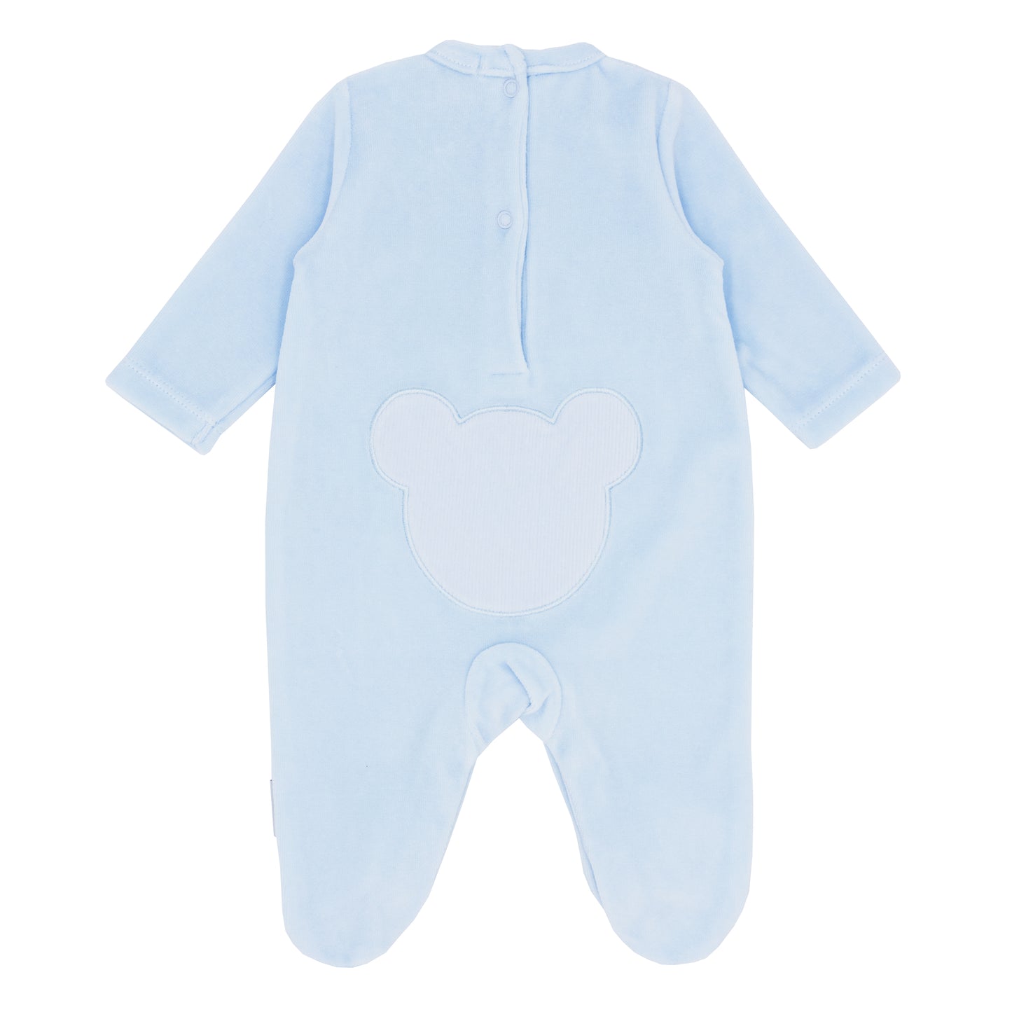 BLUES BABY Teddy Boys Blue Velour Babygrow