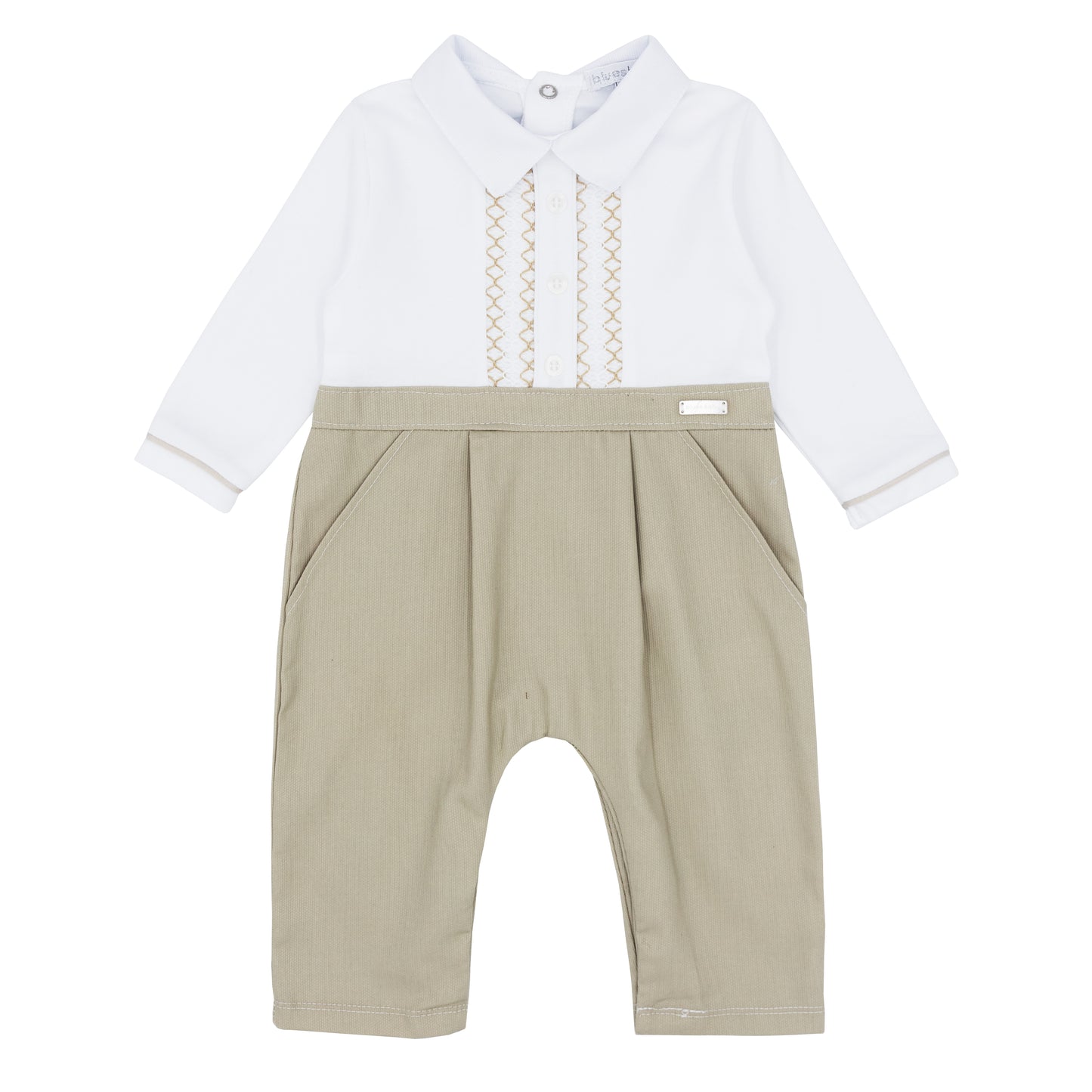 BLUES BABY Lisbon Boys Beige Romper - BB1590