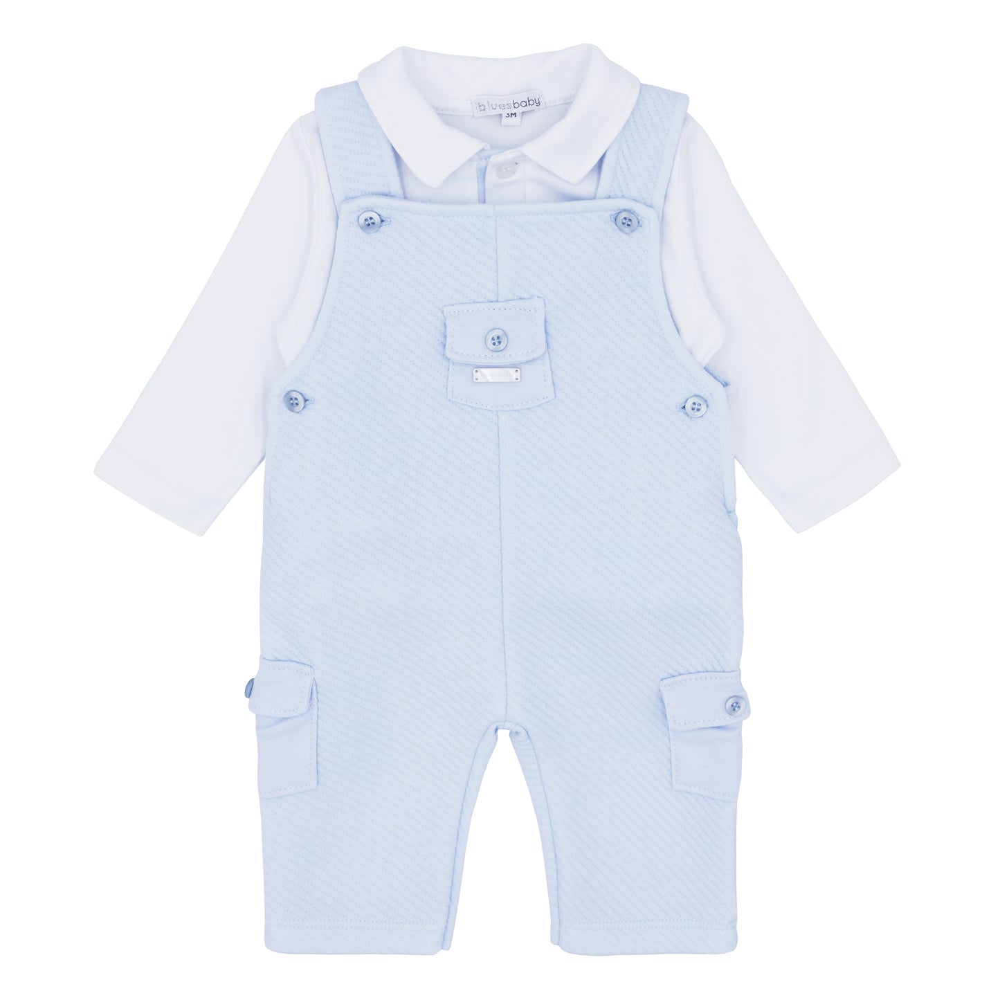 BLUES BABY Almada Boys Blue Dungaree Set - BB1633